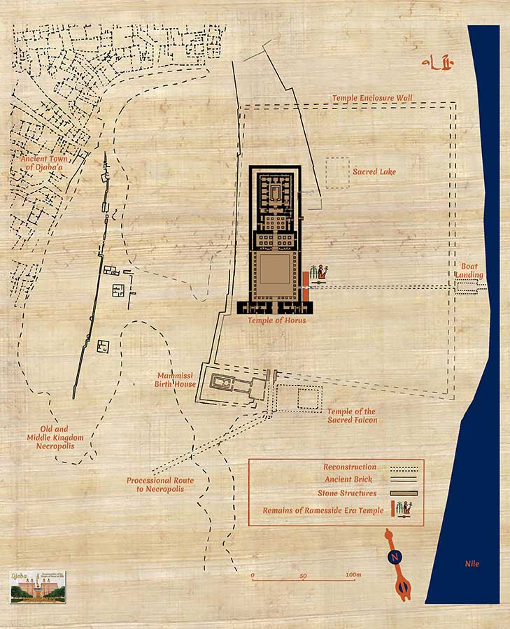 Temple of Horus at Edfu - Area Map