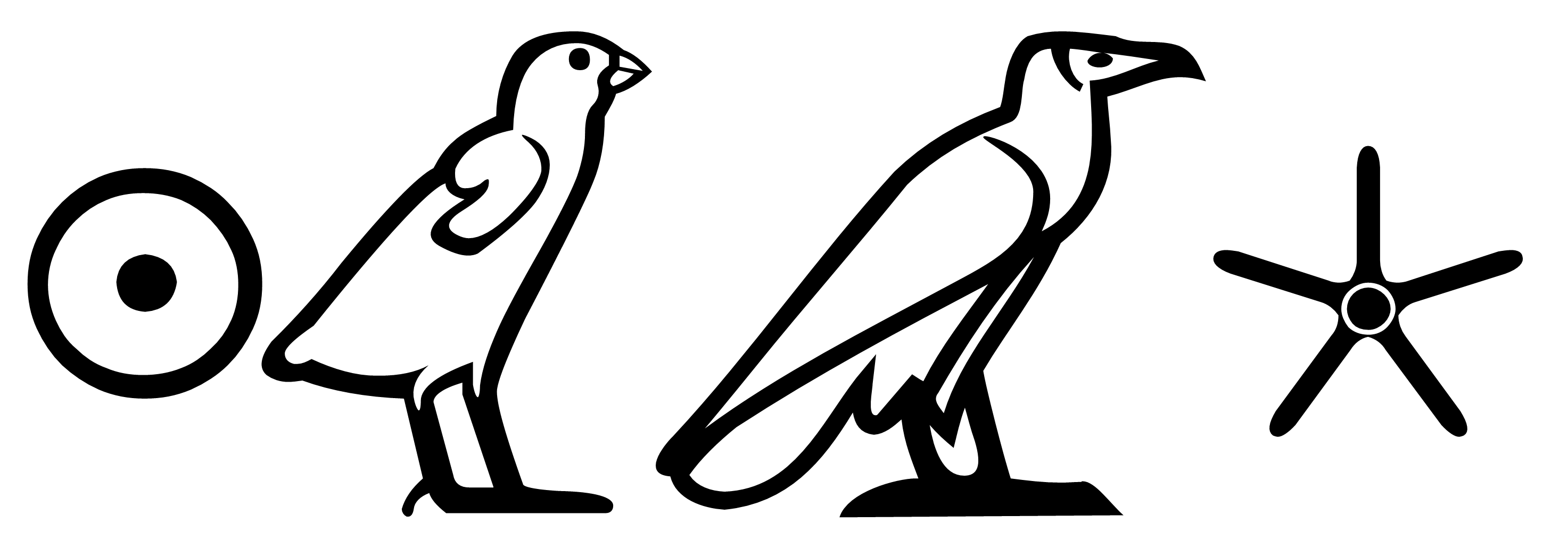 dwAw hieroglyphs
