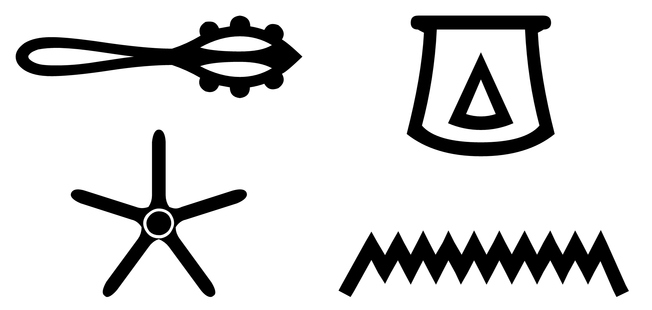 gnX hieroglyphs
