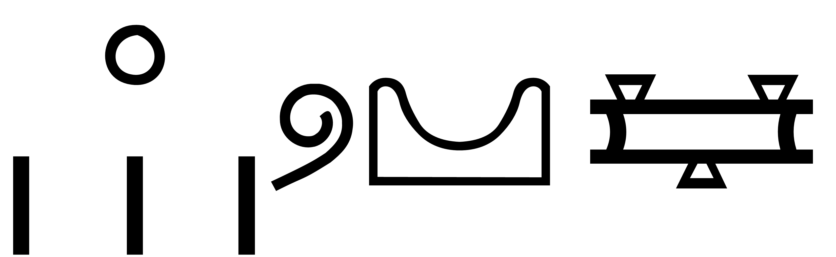 wADw hieroglyphs